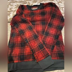 Abercrombie Kids Red and Black Plaid Sleepwear